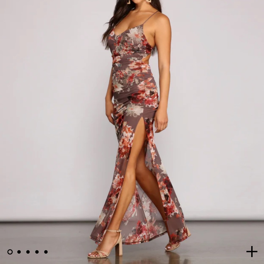 Windsor gray/floral formal dress